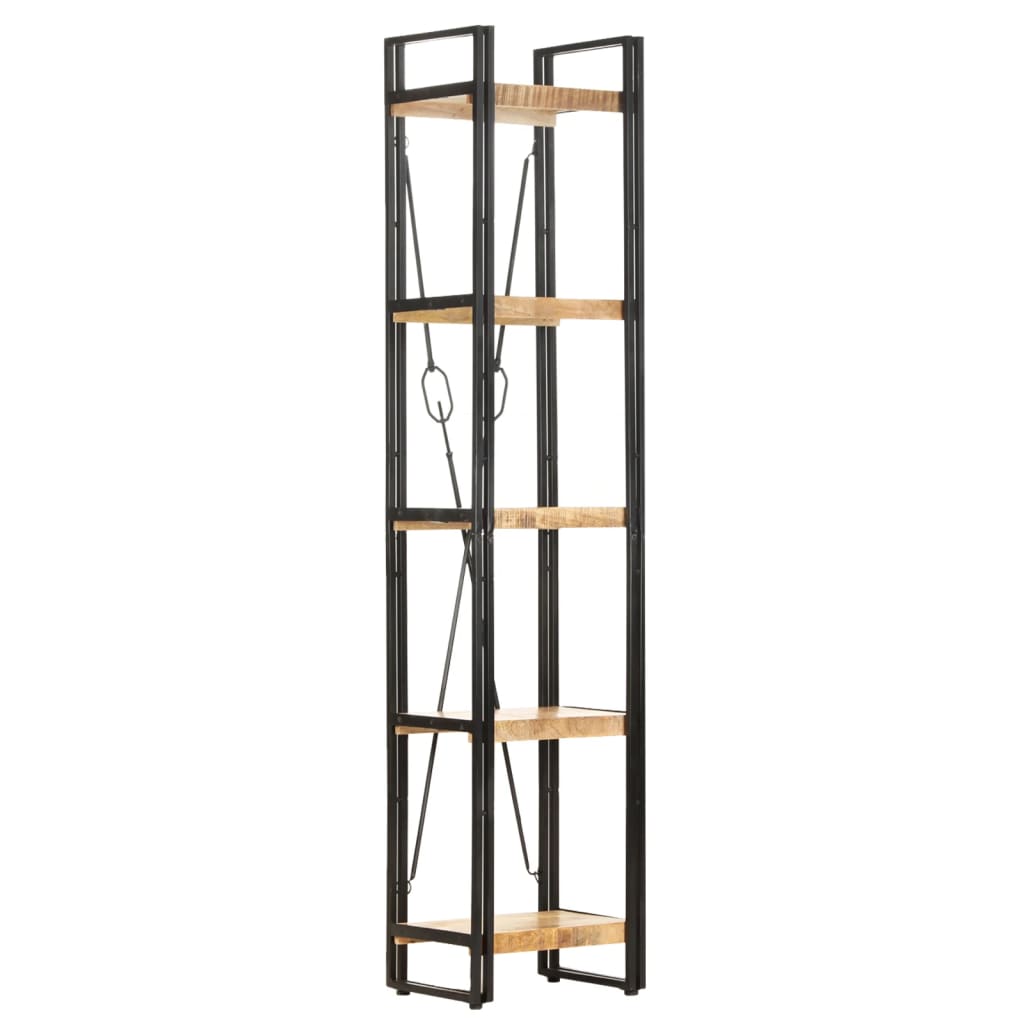 5-Tier Bookcase 39x30x180 cm Solid Mango Wood