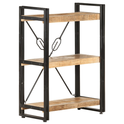 3-Tier Bookcase 60x30x80 cm Solid Mango Wood