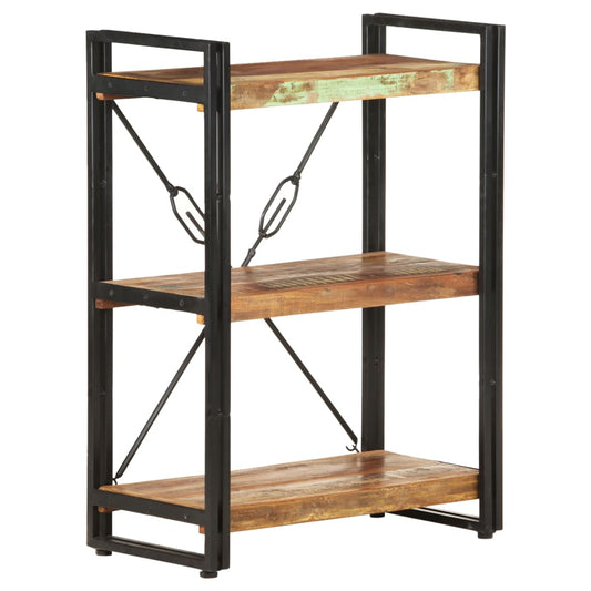 3-Tier Bookcase 60x30x80 cm Solid Reclaimed Wood