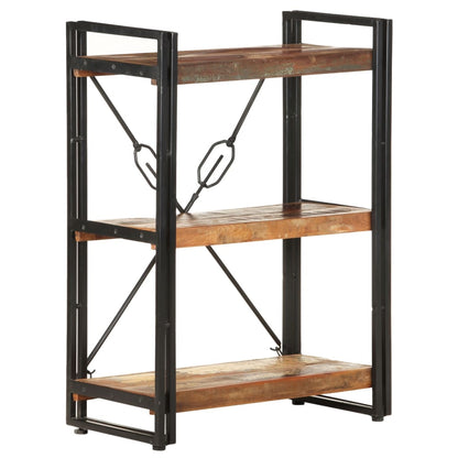 3-Tier Bookcase 60x30x80 cm Solid Reclaimed Wood