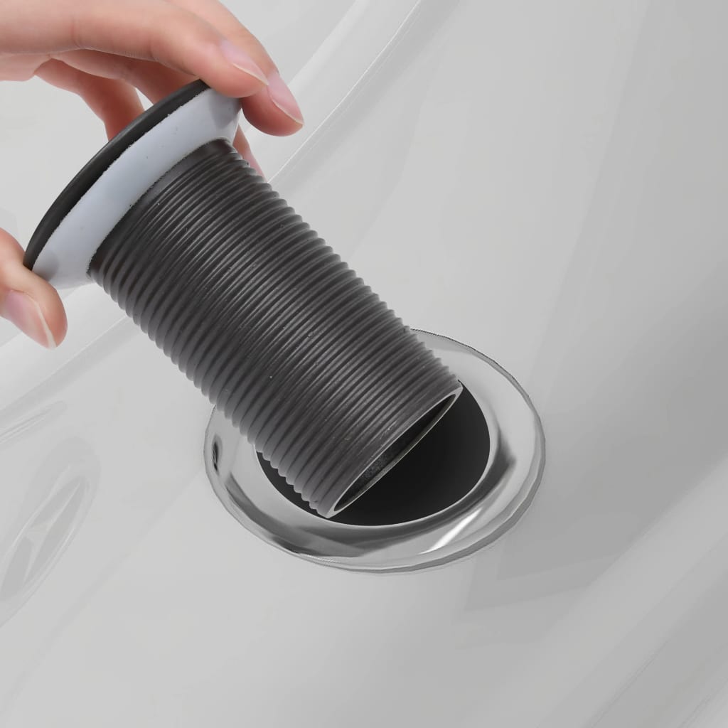 Push Drain without Overflow Function Grey 6.4x6.4x9.1 cm