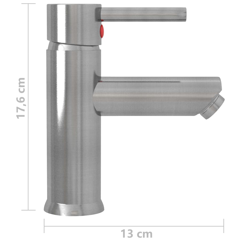 Bathroom Basin Faucet Silver 130x176 mm