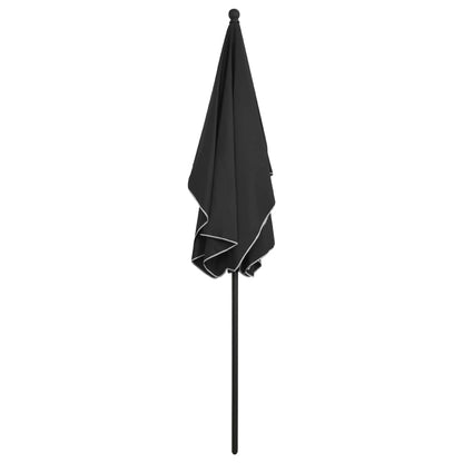 Garden Parasol with Pole 210x140 cm Anthracite