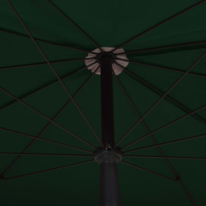 Garden Parasol with Pole 200x130 cm Green