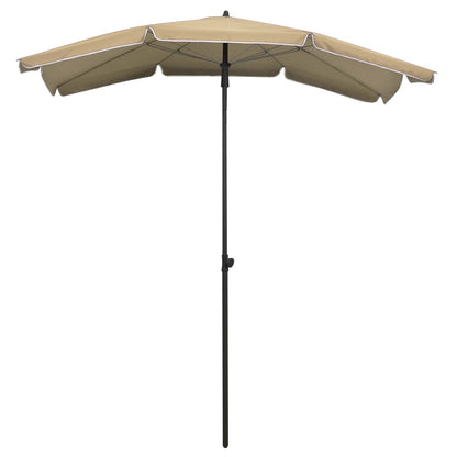 Garden Parasol with Pole 200x130 cm Taupe