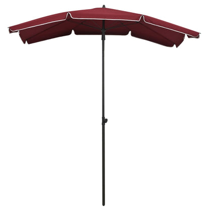 Garden Parasol with Pole 200x130 cm Bordeaux Red