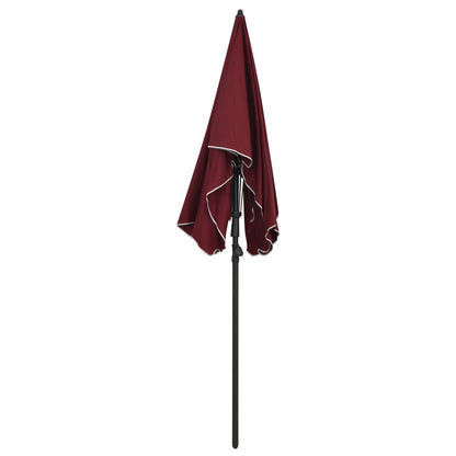 Garden Parasol with Pole 200x130 cm Bordeaux Red