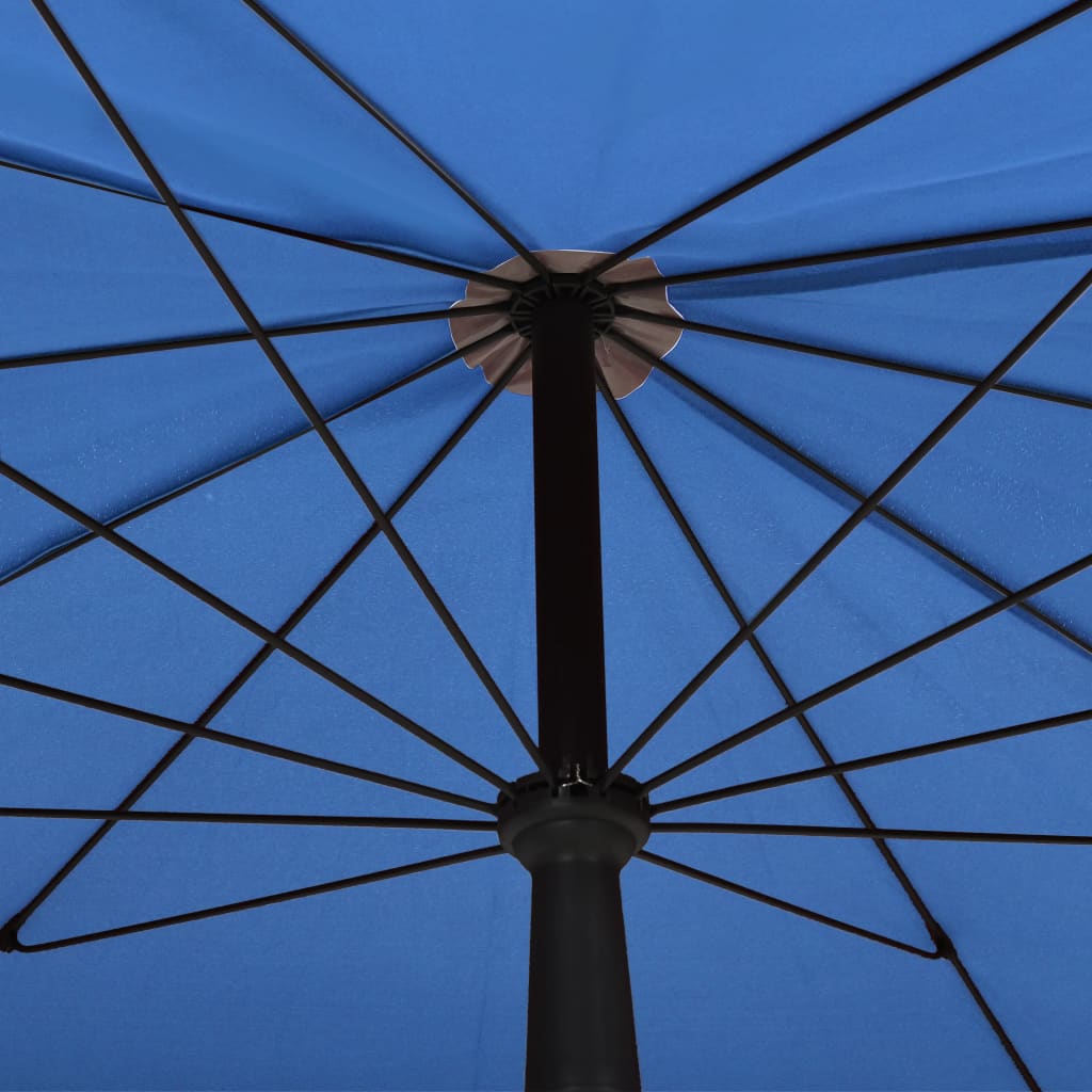 Garden Parasol with Pole 200x130 cm Azure Blue