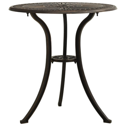 Garden Table Bronze 62x62x65 cm Cast Aluminium