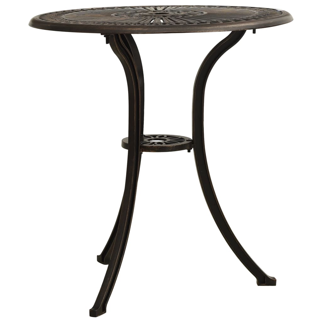 Garden Table Bronze 62x62x65 cm Cast Aluminium