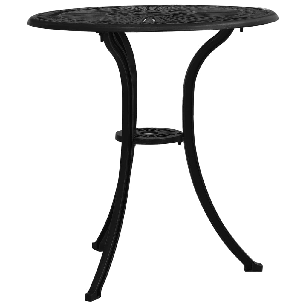 Garden Table Black 62x62x65 cm Cast Aluminium