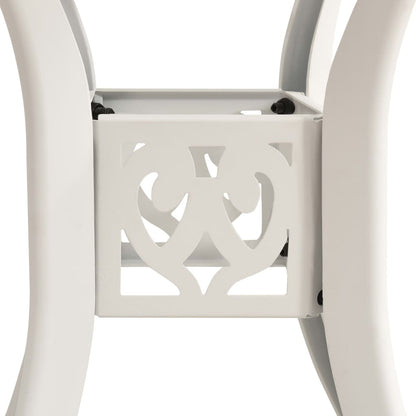 Garden Table White 78x78x72 cm Cast Aluminium