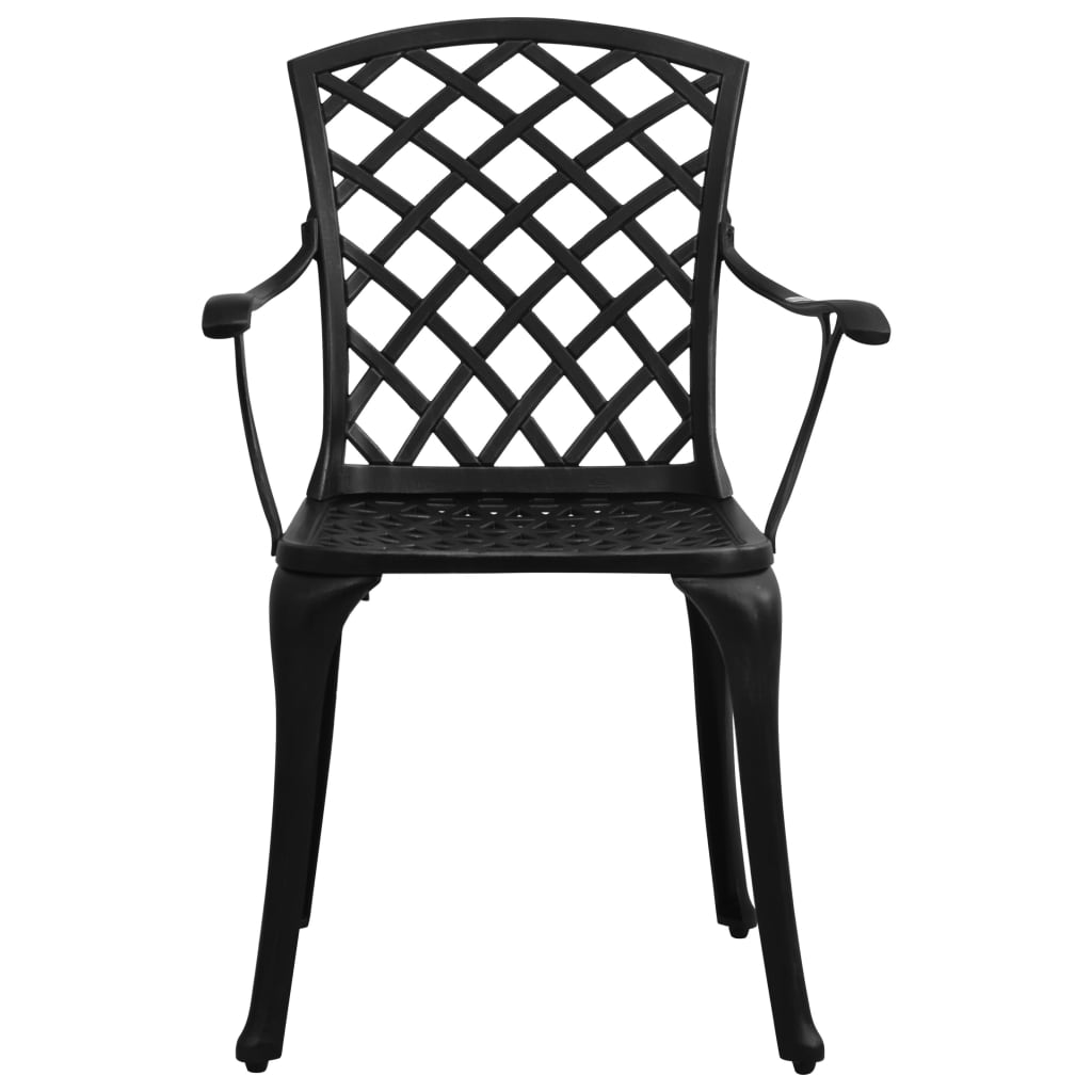 3 Piece Bistro Set Cast Aluminium Black