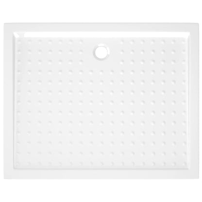 Shower Base Tray with Dots White 80x100x4 cm ABS