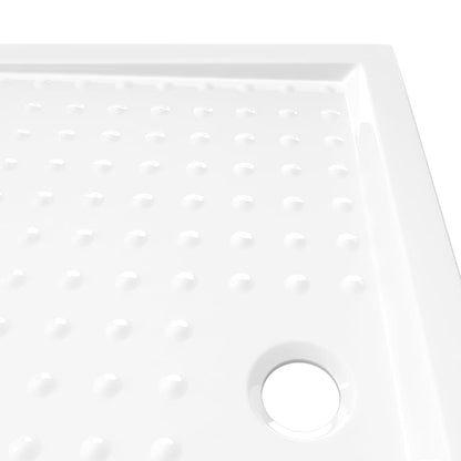 Shower Base Tray with Dots White 80x100x4 cm ABS