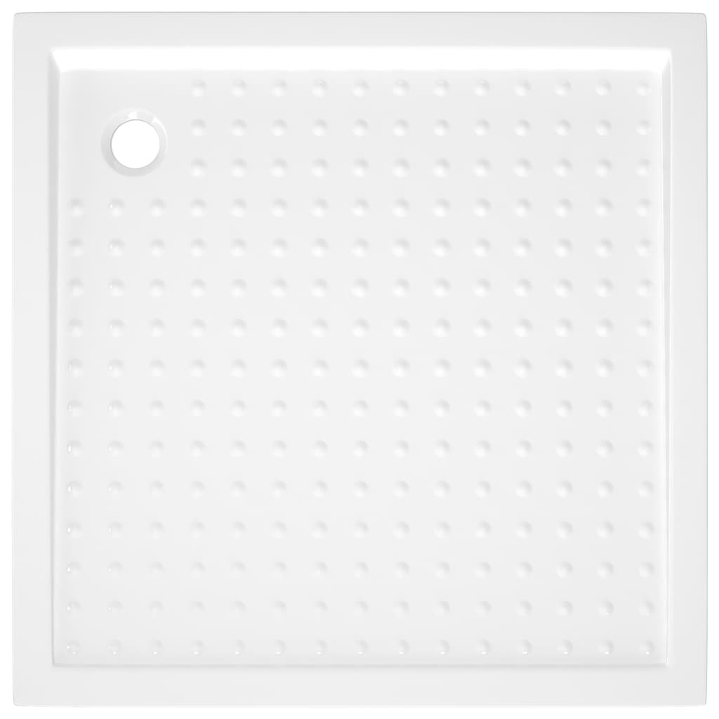 Shower Base Tray with Dots White 80x80x4 cm ABS