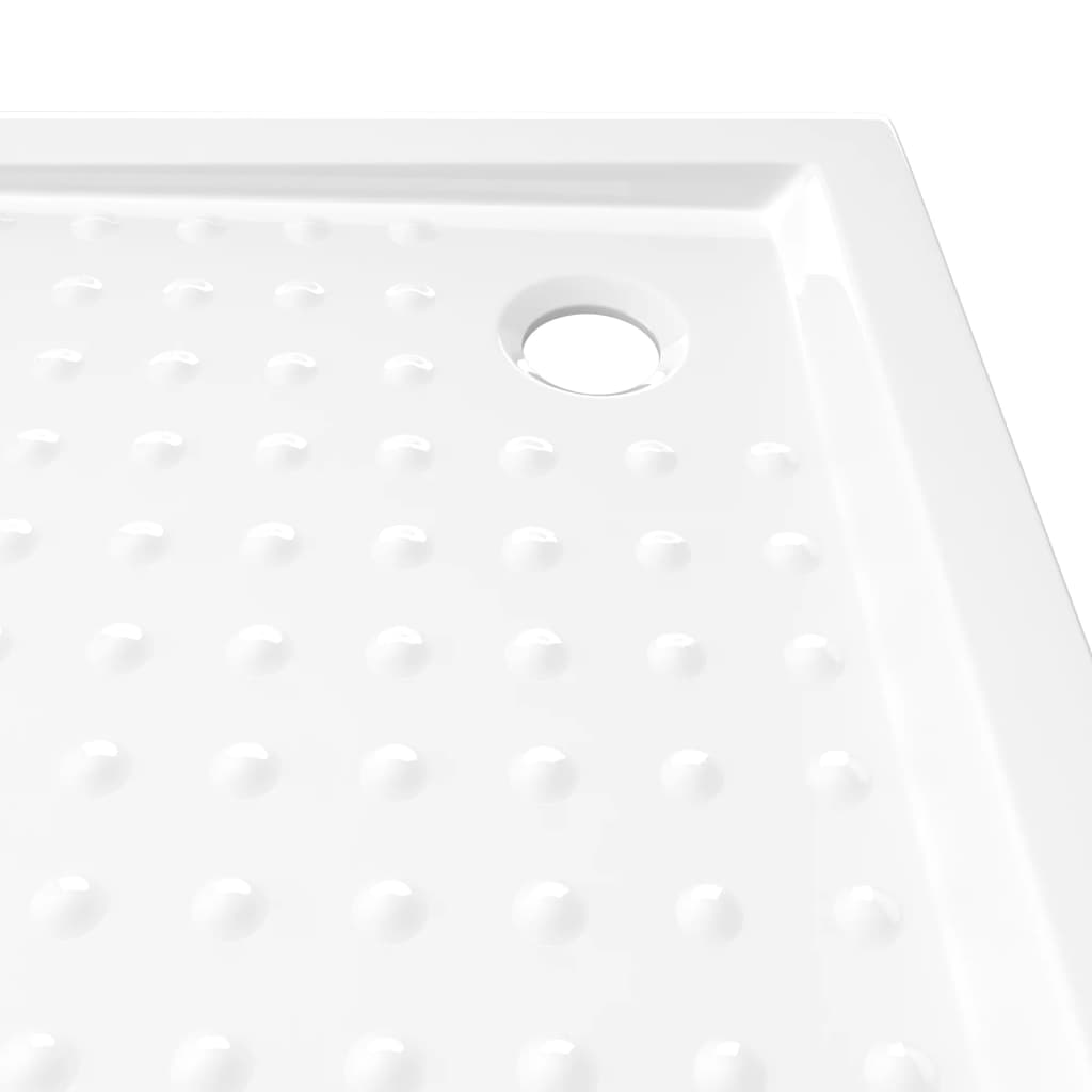 Shower Base Tray with Dots White 80x80x4 cm ABS