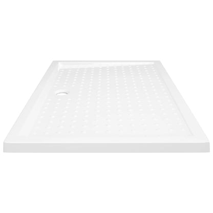 Shower Base Tray with Dots White 80x120x4 cm ABS