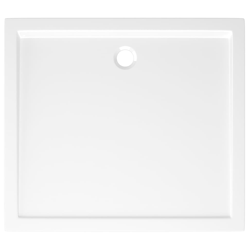 Rectangular ABS Shower Base Tray White 80x90 cm