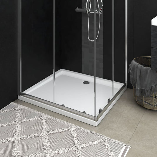 Rectangular ABS Shower Base Tray White 80x90 cm