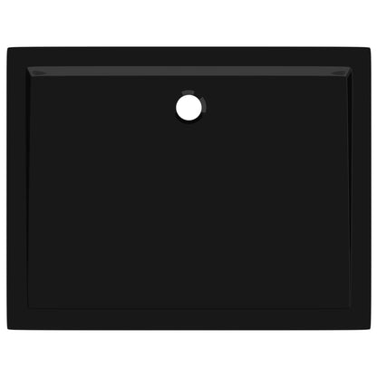 Rectangular ABS Shower Base Tray Black 70x90 cm