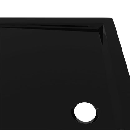 Rectangular ABS Shower Base Tray Black 70x90 cm