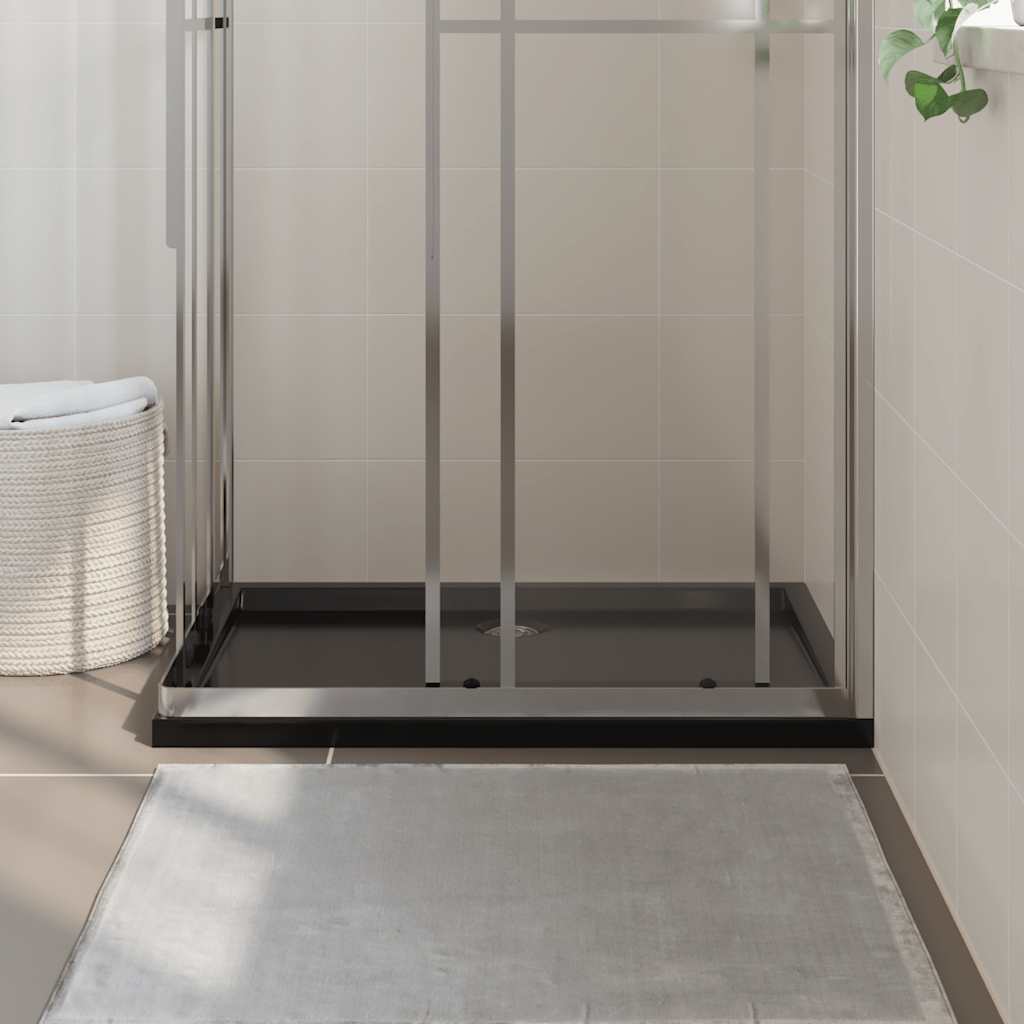 Rectangular ABS Shower Base Tray Black 70x100 cm