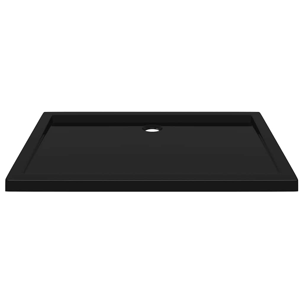 Rectangular ABS Shower Base Tray Black 70x100 cm