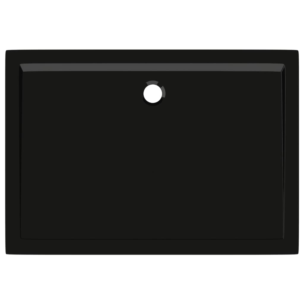 Rectangular ABS Shower Base Tray Black 70x100 cm