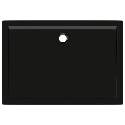 Rectangular ABS Shower Base Tray Black 70x100 cm