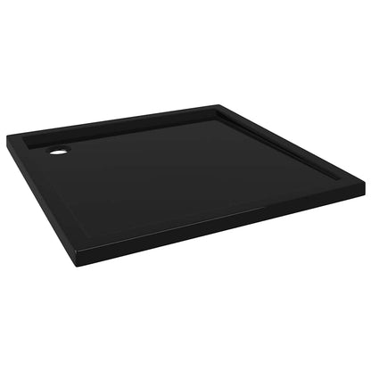 Square ABS Shower Base Tray Black 80x80 cm