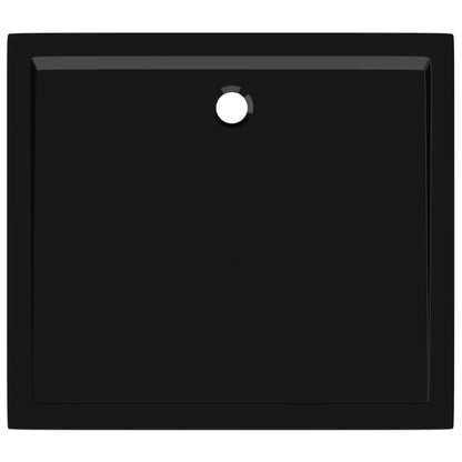 Rectangular ABS Shower Base Tray Black 80x90 cm