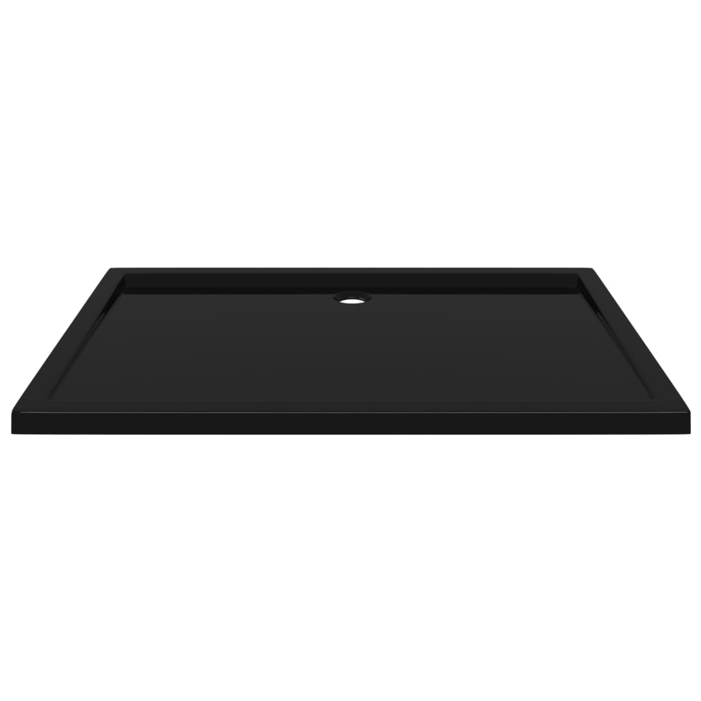 Rectangular ABS Shower Base Tray Black 80x120 cm