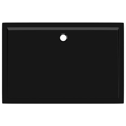 Rectangular ABS Shower Base Tray Black 80x120 cm