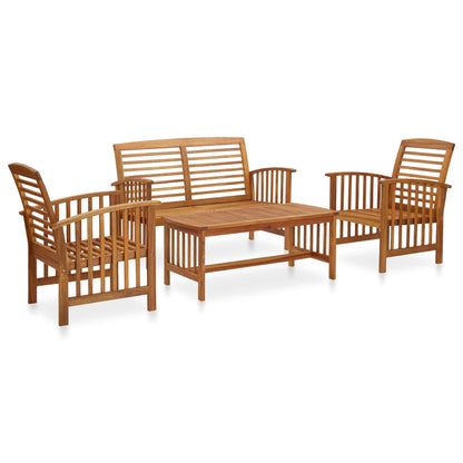 4 Piece Garden Lounge Set Solid Acacia Wood