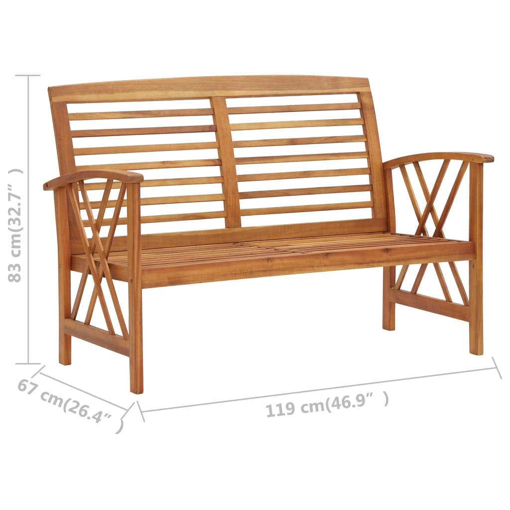 4 Piece Garden Lounge Set Solid Acacia Wood