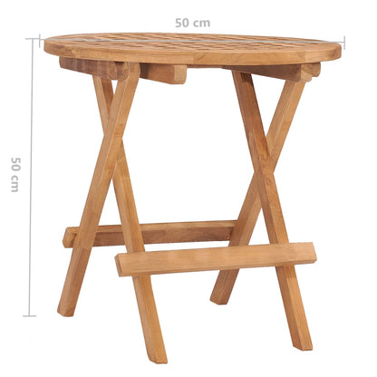 Folding Garden Table 50x50x50 cm Solid Teak Wood