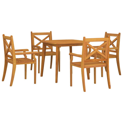 5 Piece Garden Dining Set Solid Wood Acacia