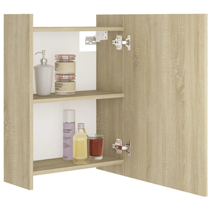 Bathroom Mirror Cabinet Sonoma Oak 62.5x20.5x64 cm Engineered Wood