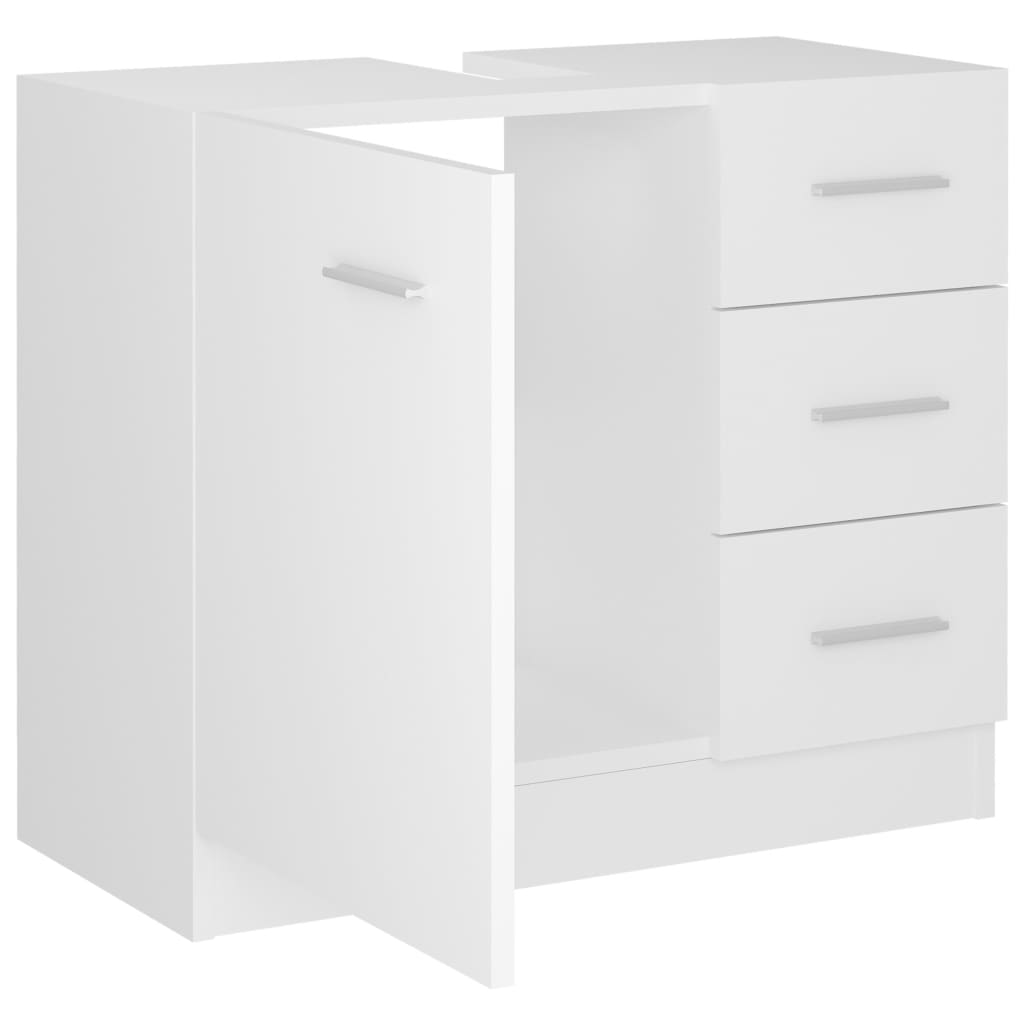 Sink Cabinet White 63x30x54 cm Engineered Wood