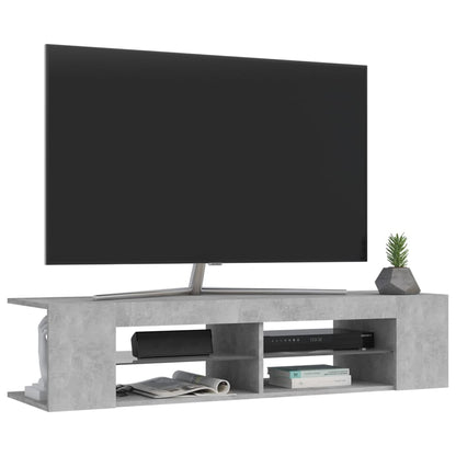 TV Cabinet with LED Lights Concrete Grey 135x39x30 cm