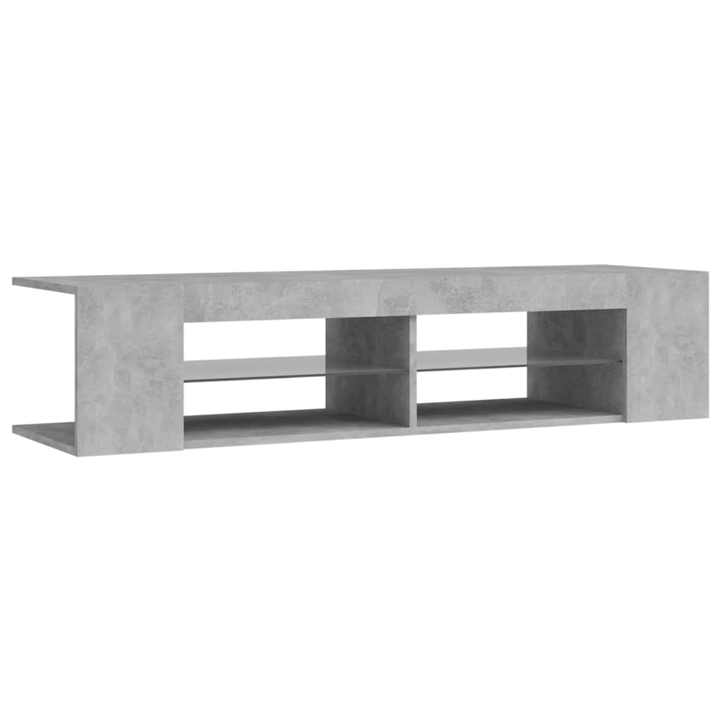 TV Cabinet with LED Lights Concrete Grey 135x39x30 cm