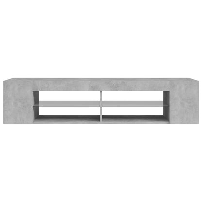 TV Cabinet with LED Lights Concrete Grey 135x39x30 cm