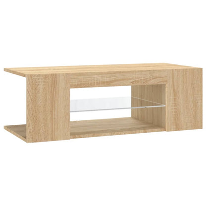 TV Cabinet with LED Lights Sonoma Oak 90x39x30 cm