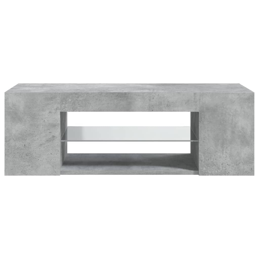 TV Cabinet with LED Lights Concrete Grey 90x39x30 cm