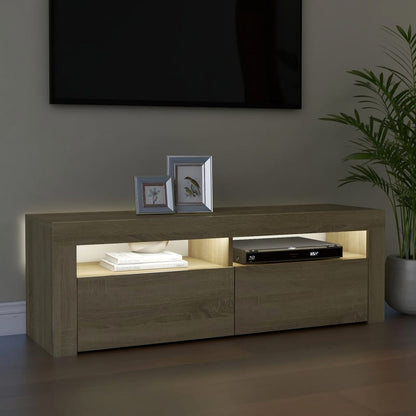 TV Cabinet with LED Lights Sonoma Oak 120x35x40 cm