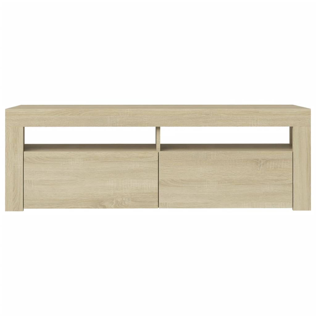 TV Cabinet with LED Lights Sonoma Oak 120x35x40 cm