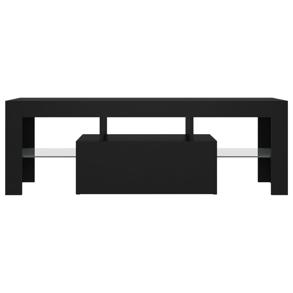 TV Cabinet with LED Lights Black 120x35x40 cm