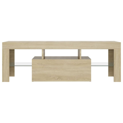 TV Cabinet with LED Lights Sonoma Oak 120x35x40 cm