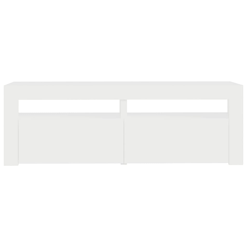 TV Cabinet with LED Lights White 120x35x40 cm